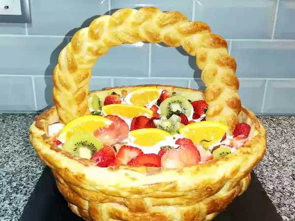 Receita Cesta de massa folhada com frutas