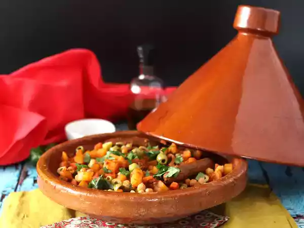 Receita Tajine de carne e legumes