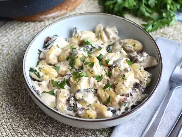 Receita Nhoque com creme de cogumelos