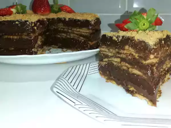 Receita Bolo de bolacha chocolatudo