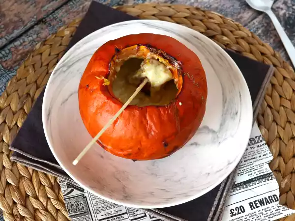 Receita Fondue de queijo na abóbora