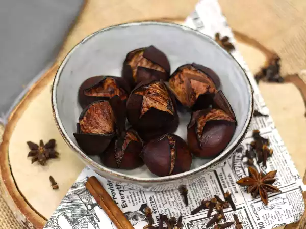 Receita Castanhas cozidas na água