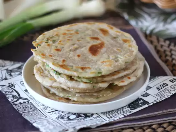 Receita Panqueca chinesa com cebolinha - scallion pancakes