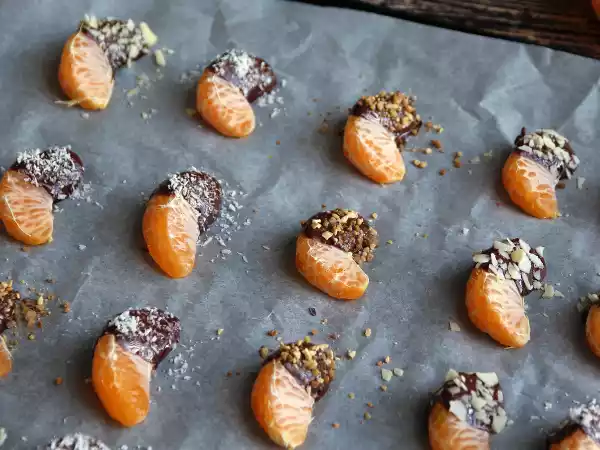 Receita Tangerinas cobertas de chocolate