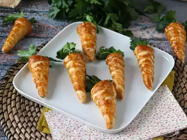 Receita Cenouras folhadas para páscoa e sua técnica de molde