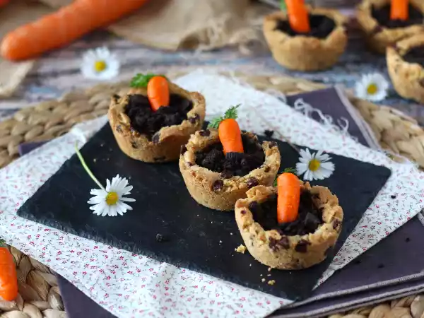 Receita Vasinhos de cookies recheados de chocolate, ideal para páscoa!