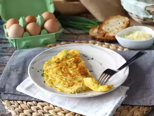 Receita Omelete de queijo, pronta em 5 minutos!