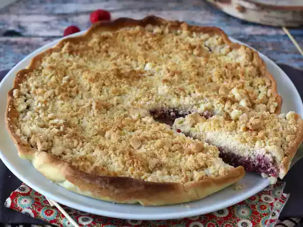 Receita Torta crumble de frutos vermelhos