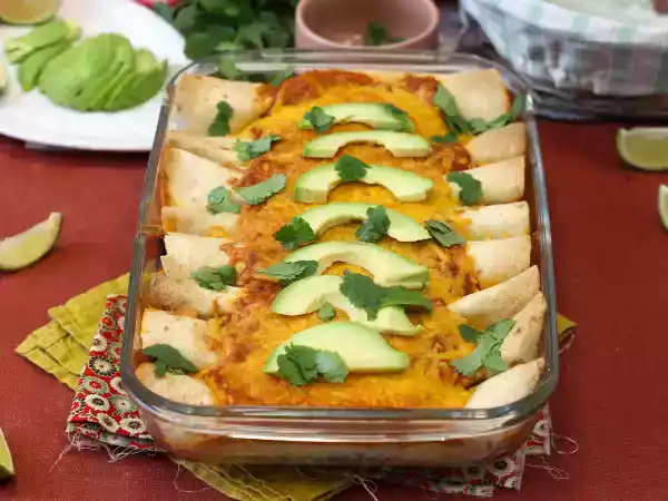 Receita Enchiladas vegetarianas