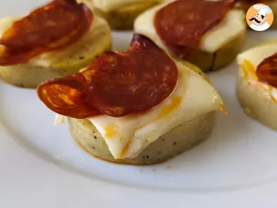 Receita Polenta assada com queijo e salame