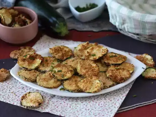 Receita Chips de abobrinha (curgete) na air fryer