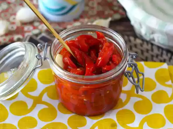 Receita Pimentos (pimentões) assados na air fryer, um antepasto perfeito!