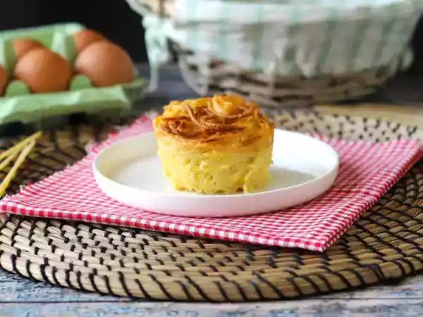 Receita Omelete de espaguete na air fryer