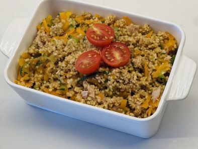 Receita Cuscuz de tomate com legumes e atum