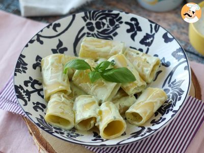 Receita Macarrão ao creme de ricota e manjericão