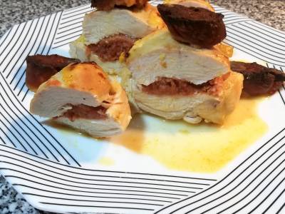 Receita Peito de frango recheado com farinheira