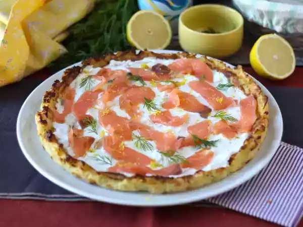 Receita Torta de salmão deliciosa e sem glúten, feita com massa de batata!