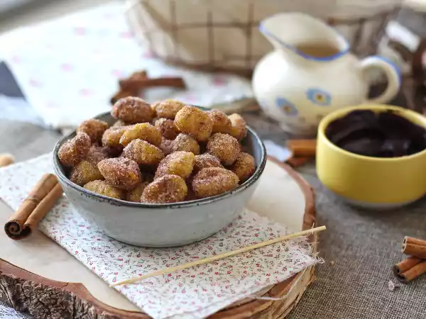Receita Nhoque doce com sabor de churros feito na air fryer