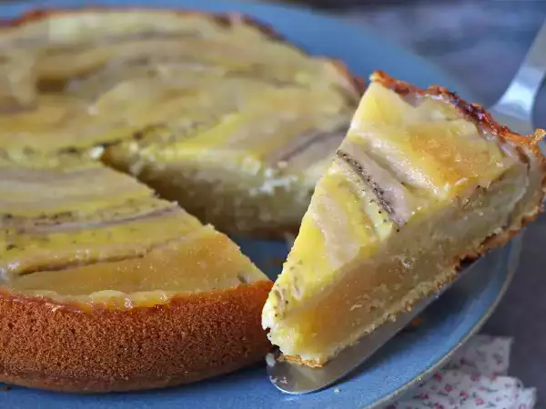 Receita Bolo de banana invertido com cobertura caramelizada