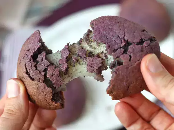Receita Cookies mochi com ube