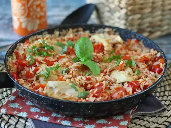 Receita Arroz de tomate e frango
