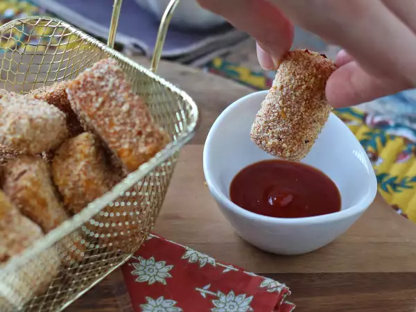 Receita Nuggets de tofu na air fryer
