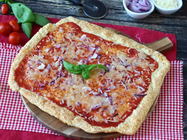 Receita Pizza com queijo cottage