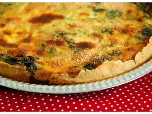 Receita Quiche de espinafre e muçarela