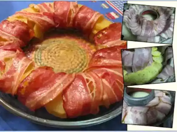 Receita Coroa de batata com bacon