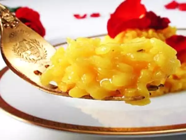Receita Risoto de açafrão