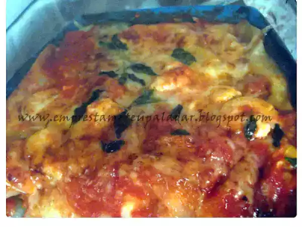 Receita Lasanha de camarão, mussarela de búfala e manjericão