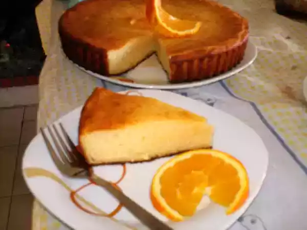 Receita Tarte de requeijão e laranja
