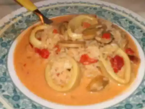 Receita Arroz de lulas cremoso