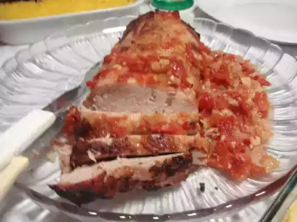 Receita Lombo com molho de tomates