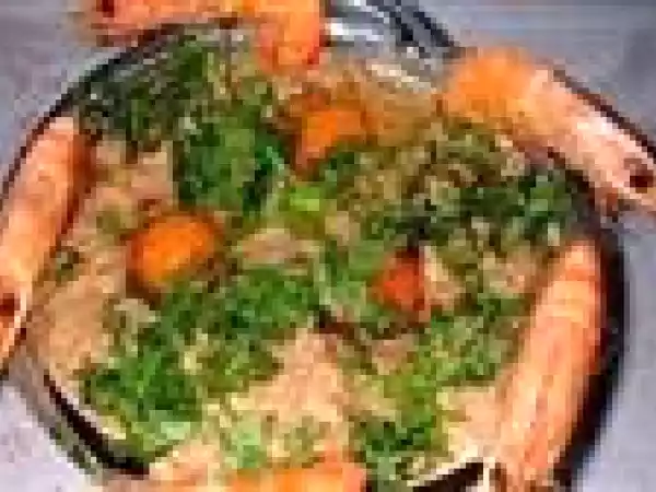 Receita Açorda de camarão