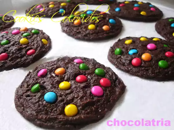 Receita Cookies coloridos