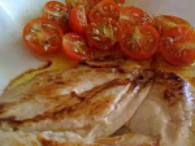 Receita Frango grelhado e tomate cereja