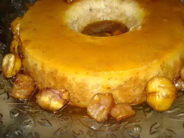 Receita Desafio rei da quinzena - pudim de castanhas portuguesas
