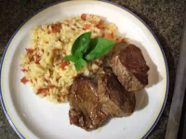 Receita Risoto de pepperoni