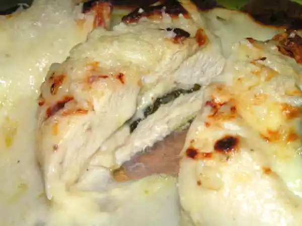 Receita Peitos de frango gratinados