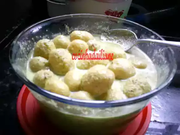 Receita Batata bolinha em conserva