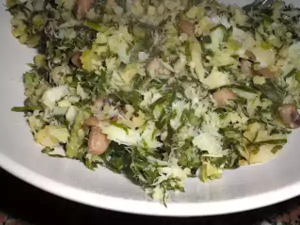 Receita Migas de bacalhau