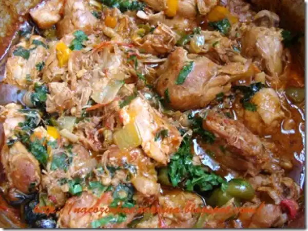 Receita Frango à espanhola