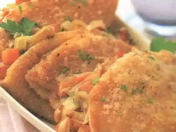 Receita Panqueca de farinha de milho com recheio de abóbora e nozes