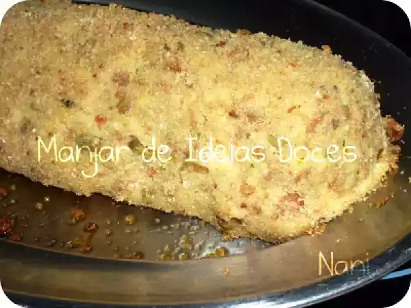Receita Rolo de bacalhau com broa
