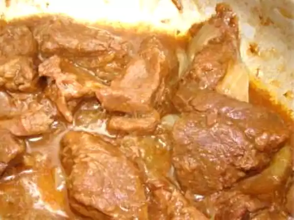 Receita Carne ao molho de cebolas