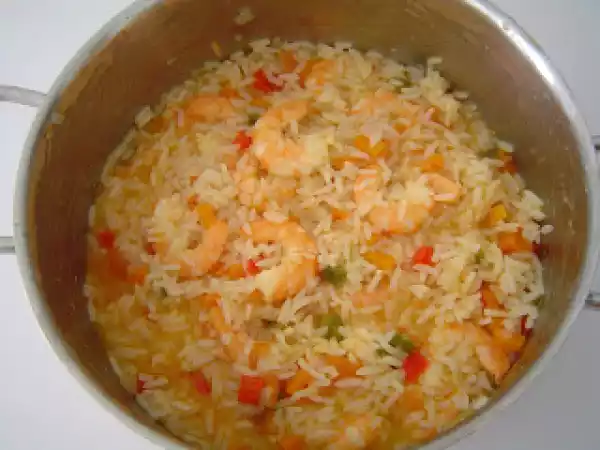 Receita Arroz com camarão