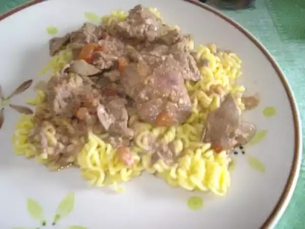 Receita Massa com fígado de galinha