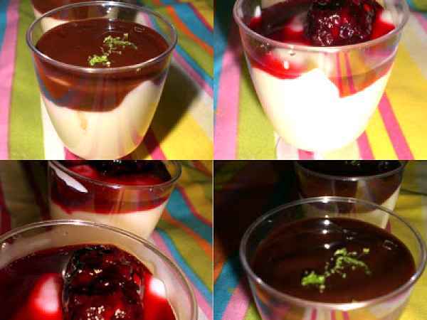 Receita Mini cups creme de limão c/ calda framboesa