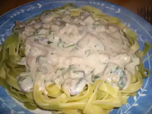 Receita Fettuccine al fungi - creme de cugumelos com massa fettuccine